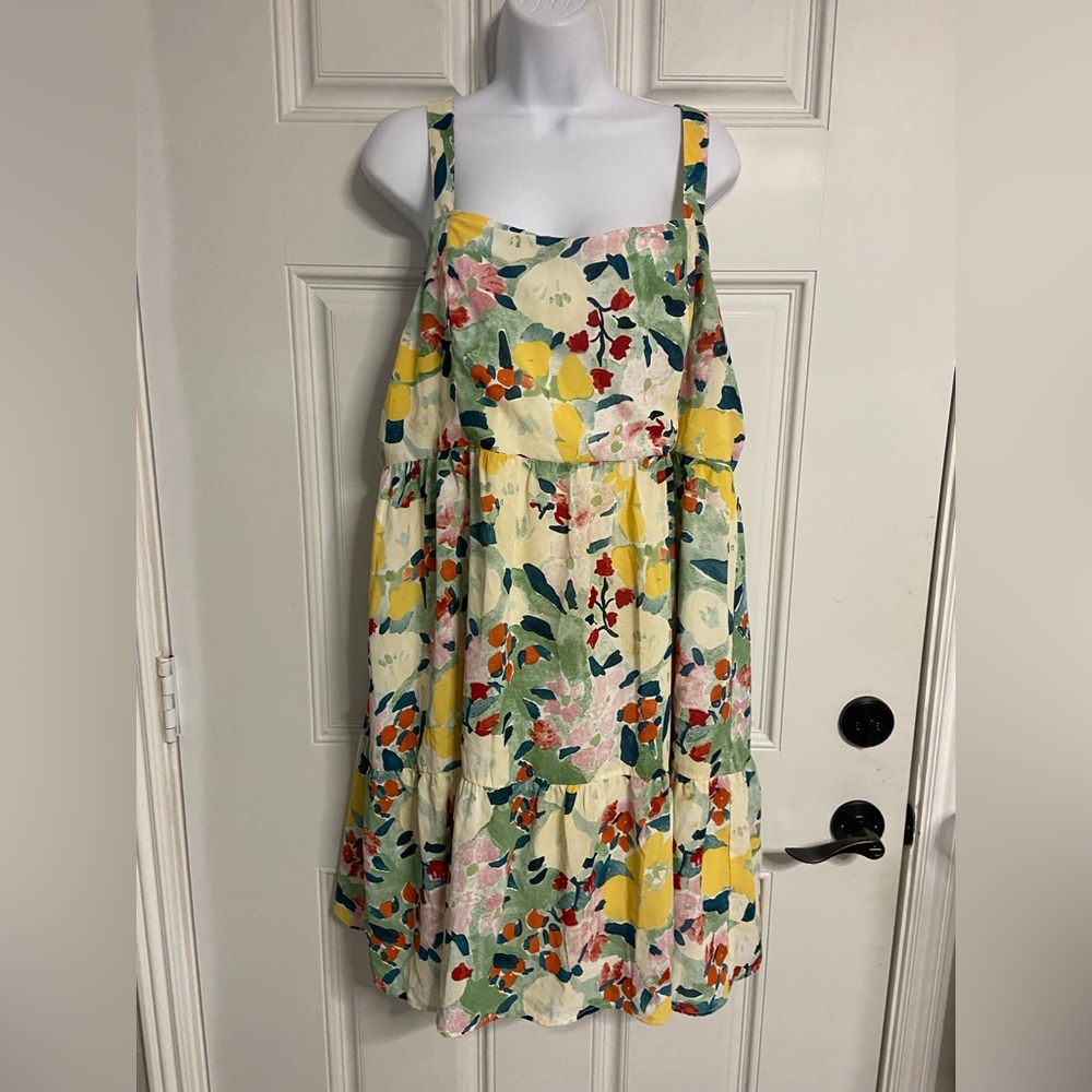 T2- HAILEY & CO. Yellow Floral Baby Doll Dress